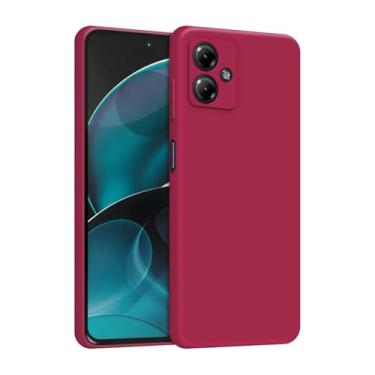 Imagem de Capa Capinha Case Para Motorola G55 Silicone Forro Aveludado Proteção Premium (MARSALA)