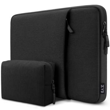 Imagem de ZYB Capa para laptop de 35.6 cm, à prova d'água, à prova de choque, 35.6 cm, para notebook Lenovo Thinkpad IdeaPad, MacBook Air 15 15.3 M4 M3 M2, HP Dell Acer Chromebook Mac 15 de 14 polegadas, preto
