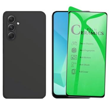 Imagem de Capinha Para Galaxy A16 Capa Preta Premium Proteção Câmera + Película Cerâmica Nanogel