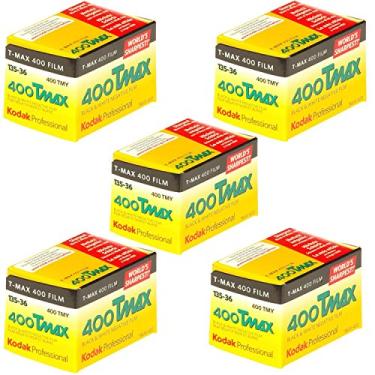 Imagem de Ritz Camera Kodak 400 TMAX Professional ISO 400, 36 mm, 36 exposições, filme preto e branco, pacote com 5