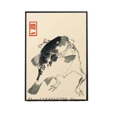 Imagem de Antigo Vintage Sapo Cartaz Impressão De Papel Para Casa Sala De Estar 