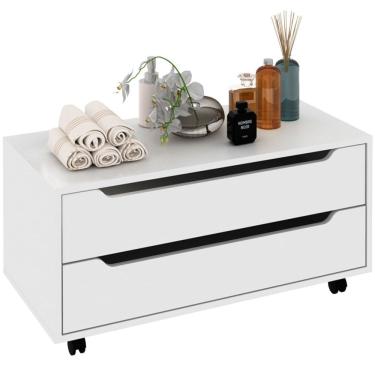 Imagem de Balcão para Gabinete de Banheiro 2 Gavetas e Rodízios