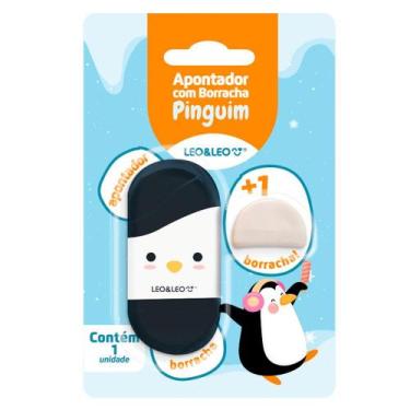 Imagem de Apontador com Borracha Pinguim - Leo & Leo - Leo&Leo