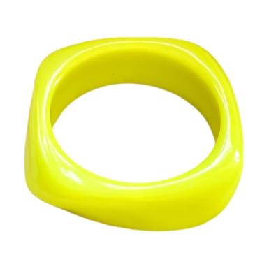 Imagem de KIFEDSLJ Pulseira de resina acrílica colorida com placa de acetato de tartaruga grossa grossa e larga para mulheres, diameter:6.5cm, Resina, Sem pedra