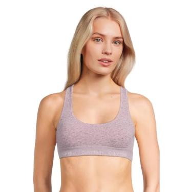 Imagem de Calvin Klein Sutiã feminino Icon Cotton Stretch Mineral Dye sem forro, Sonho, rosa, P