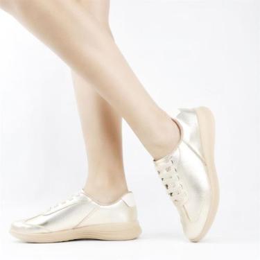 Imagem de Tênis Flat Couro - USAFLEX, Ouro light, 36