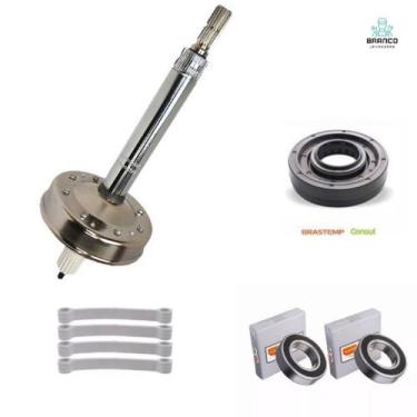 Imagem de Kit Mecanismo Brastemp BWH15 + 02 Rolamentos 6006 + Retentor Eletrônic