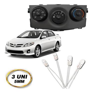 Imagem de Kit 3 Lampadas Comando De Ar Analógico Corolla 2009 A 2012 - Lumi, 5mm