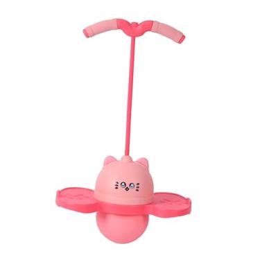 Imagem de Generic Bola de Pogo para crianças, brinquedo de equilíbrio aprimorado com alça, jogos esportivos com luz antiderrapante, exercício de condicionamento físico, Rosa