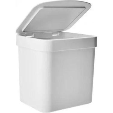 Imagem de Lixeira Trium Tampa 4,7 L Cozinha Ou Cesto De Lixo Branca