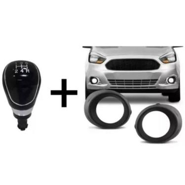 Imagem de Moldura Milha + Manopla Câmbio Ka Hatch Sedan 2015 A 2018