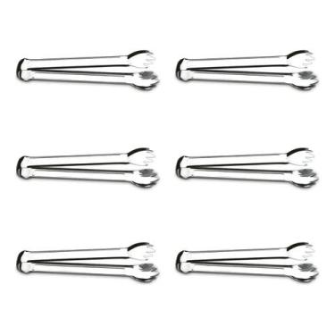 Imagem de Kit 6 Pegador De Churrasco Aço Inoxidável 18 Cm Baccani