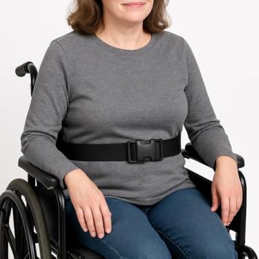 Imagem de OakAid Cinto de segurança para cadeira de rodas alça de segurança ajustável antiqueda alça de retenção de volta cinto de cintura para idosos e pacientes com deficiência evita deslizamento ou