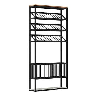 Imagem de TsoLay Estante de metal para livros, prateleira organizadora de vinho, estante aberta do chão ao teto para quarto, escritório e sala de estar