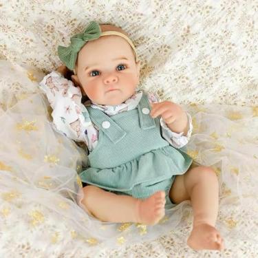 Imagem de Bebê Reborn Ana realista cabelo pintado - Mundo Kids