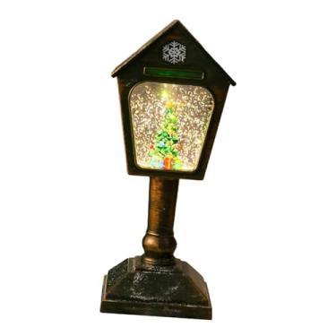 Imagem de IEUDNS Globo de neve de Natal, caixa de música brilhante, decoração, movimento musical, lanterna de Natal para amantes, filha, ano novo, Verde