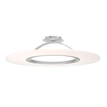 Imagem de WAC Lighting dweLED, Elektron 50.8 cm LED Semi-Flush Mount 2700K em alumínio escovado