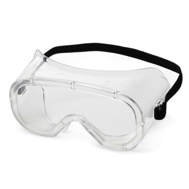Imagem de HWD Safety Pacote Com 10 Óculos De Segurança Lentes Antiembaçantes Transparentes, Armação Pvc Macio, Ajuste Individual Da Faixa Cabeça, Campo Visão 180 Graus