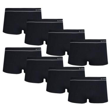 Imagem de kit 8 Cueca Sunga microfibra lupo Sem Costura original nf, P, Preto