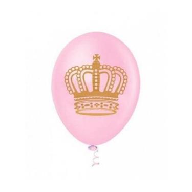 Imagem de BALÃO COROA - ROSA BABY - PIC PIC Nº 10 - Pacote com 25 unidades