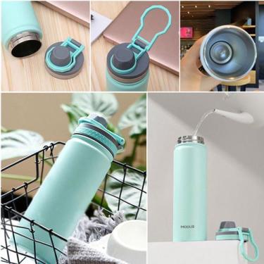 Imagem de Garrafa Térmica Café Suco Água Academia Passeio Camping Caminhada Aço 