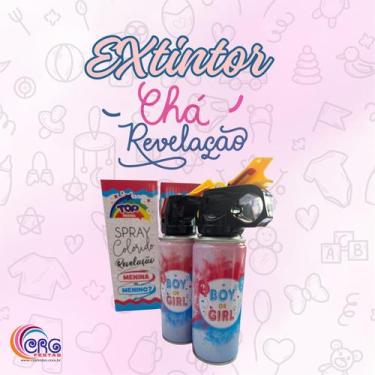 Imagem de Mini Extintor Cha Revelaçao Festa Fumaça - Crgfestas, Rosa