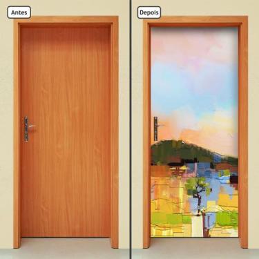 Imagem de Adesivo Decorativo de Porta - Pintura - Abstrato - 134cnpt - Allodi