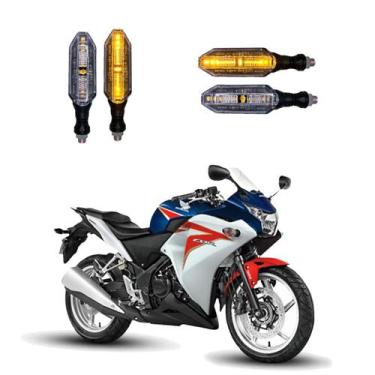 Imagem de KIT 4 Seta Esportiva Pisca de Led Modelo P26 para Moto Honda CBR 250R 