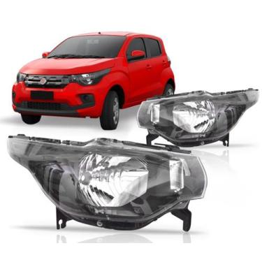 Imagem de Farol Fiat Mobi 2016 2017 2018 Mascara Preta Negra - SP ACESSÓRIOS, Es