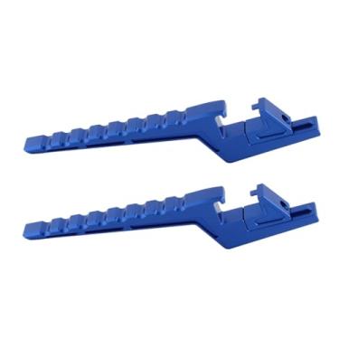 Imagem de Generic Apoios para os pés do passageiro da motocicleta, pedais traseiros, suporte de extensão antiderrapante para pedais do passageiro para bicicleta, Azul