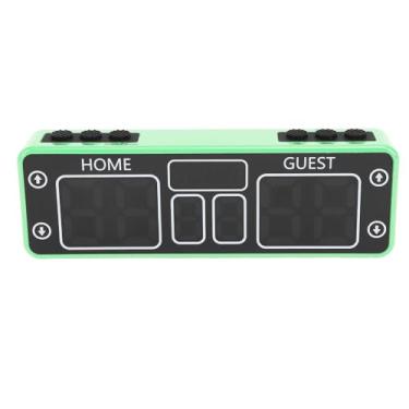 Imagem de Luqeeg Placar digital LED, placar eletrônico portátil recarregável por USB com temporizador de contagem regressiva para Cornhole, basquete, beisebol, tênis, vôlei, badminton (verde)