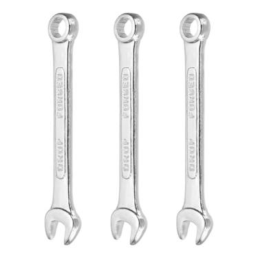 Imagem de HARFINGTON 3 peças chave de combinação 7 mm caixa métrica de 12 pontos e chave inglesa de extremidade aberta de aço zincado de extremidade dupla para conserto de móveis de tubos automotivos, faça você