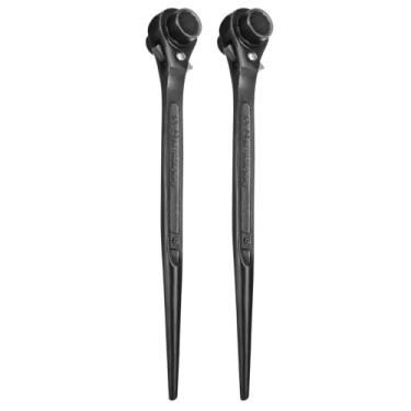 Imagem de HARFINGTON 2 peças de chave catraca para andaimes de 13 mm x 16 mm CR-V 12 pontos soquete de extremidade dupla catraca para andaime ferramenta de chave inglesa para reparo de automóveis, manutenção