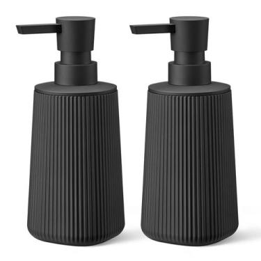 Imagem de Dispensador de sabonete zuxzmj preto 250mL, pacote com 2 unidades para