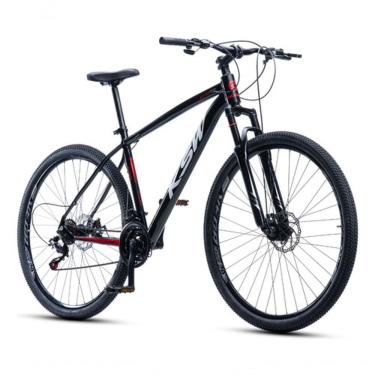 Imagem de Bicicleta Bike Aro 29 Ksw Marcha 21 Velocidades Alumínio Xlt 100 Mtb Preto/vermelho/branco 21