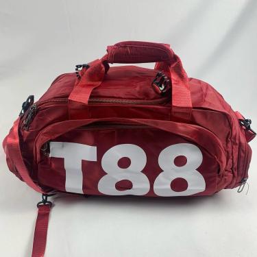 Imagem de Bolsa Mala Esportiva Mochila Costa Transversal Fitness Treino Futebol Academia Viagem Impermeável vermelho