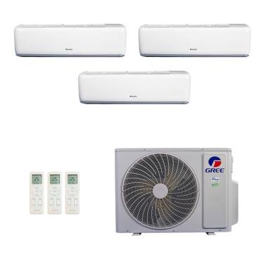 Imagem de Ar-Condicionado Multi Split Inverter Gree 30.000 (2x Evap HW 9.000 + 1x Evap HW 24.000) Quente/Frio 220V