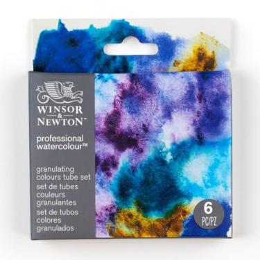 Imagem de Winsor & Newton Conjunto de tinta aquarela 190834-6 cores (5 ml) incluindo malva permanente, roxo ultramarino, ultramarino francês, azul manganês, azul cobalto, Umbar natural - Aquarela profissional
