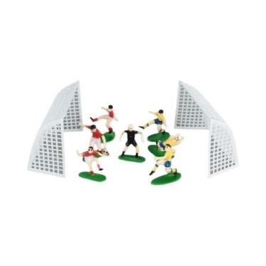 Imagem de Decorações Para Bolos De Aniversário De Futebol Infantil, Topper De Cu