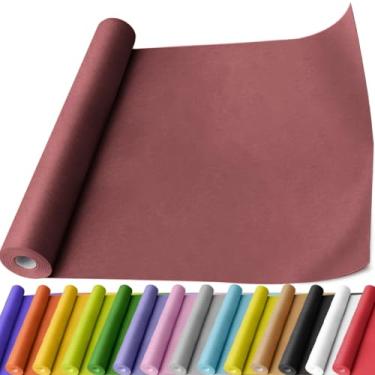 Imagem de PerkHomy Rolo de papel kraft vermelho vinho 44,5 cm x 1,930 cm (63') para embrulho buquê de flores arte pintura artesanato embalagem envio 80GSM 25 kg (vinho tinto, 44,5 cm x 63')