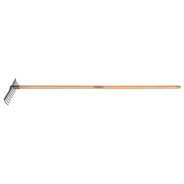 Imagem de Ancinho Curvo Tramontina Metálico Leve 14 Dentes Com Cabo De Madeira 145cm