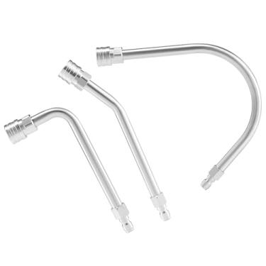 Imagem de M MINGLE Varinha de extensão de lavadora de pressão - Acessório de limpeza de calha - 30°, 90°, haste curva de 120°, conexão rápida de 1/10.2 cm, 4000 PSI