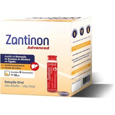 Imagem de Zantinon 6 Flaconetes (Colina, Acetilracemetionina) Suplemento Líquido Gênesis (3)