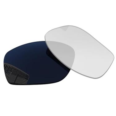 Imagem de Acefrog Lentes de reposição polarizadas de 1,5 mm para óculos de sol Oakley Conductor 8 OO4107, material atualizado, resistente a impactos - fotocrômico transparente a preto não polarizado - 1,5 mm