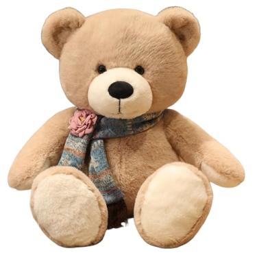 Imagem de Urso de Pelúcia Rosa 60cm – Bicho de Pelúcia Grande, Macio e Fofo com Arco-Íris Bordado