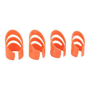 Imagem de Acouto 4pcs Omic Guitar Dedo Picks para Baixo, Banjo, Elétrico e Acústico Com Design de Ive (Vermelho)