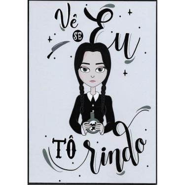 Imagem de Quadro Wandinha Vê Se Eu Tô Sorrindo-No