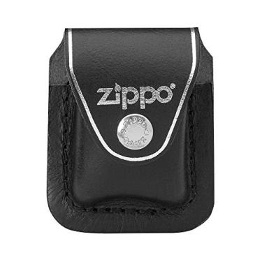 Imagem de Porta Isqueiro Zippo em Couro Preto - Clip