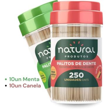 Imagem de 20UN PALITO DE DENTE 250UN/POTE PALITEIRO (MENTA E CANELA)