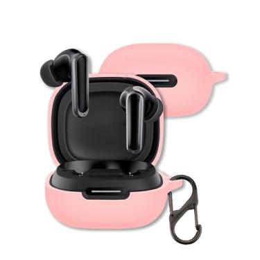 Imagem de Capa para fones de ouvido Anker Soundcore P40i, capa protetora de silicone macio FJIASTB com mosquetão, à prova de choque (rosa)